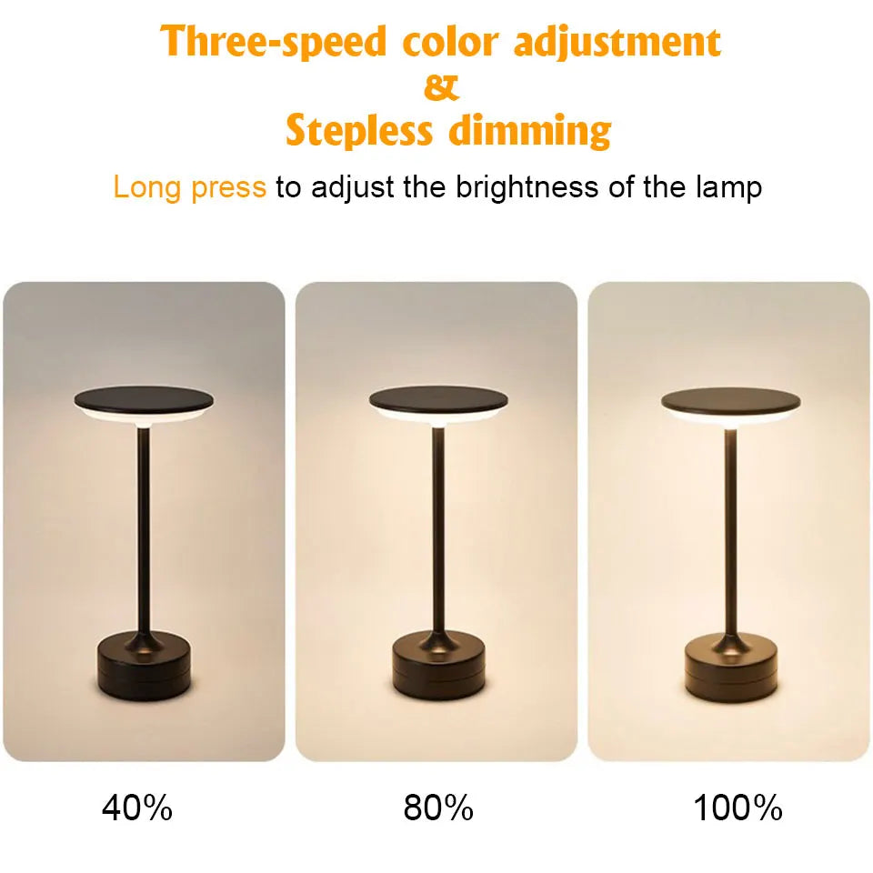 AuraTouch Wireless LED Table Light — Soft Night Glow for Hotels, Restaurants & Homes