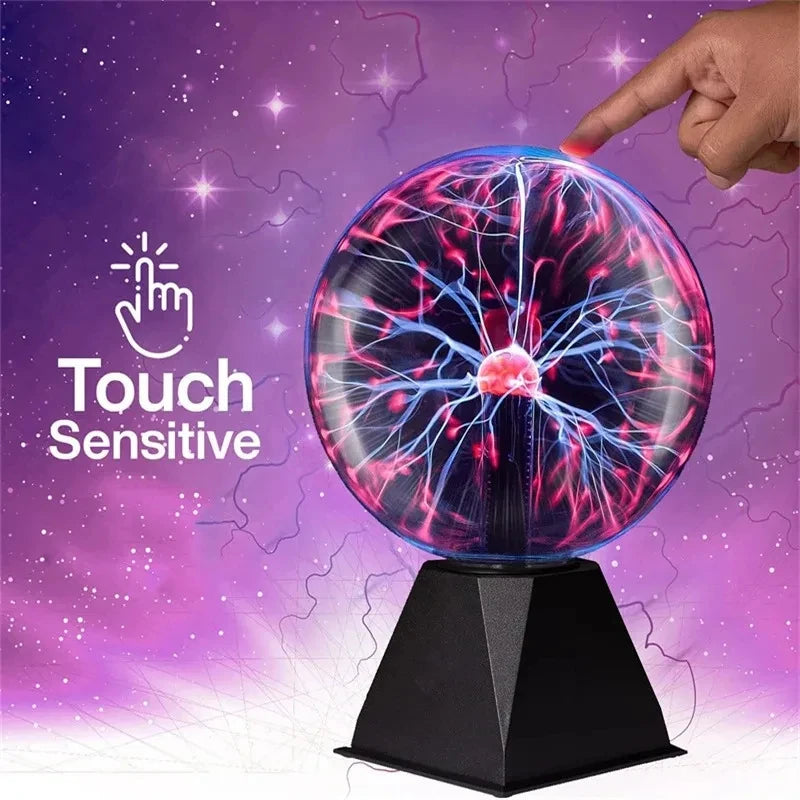 Magic Plasma Ball Lamp LED Atmosphere Night Light Only Touch Sensitive Glass Plasma Light Bedroom Decor Kids Gifts