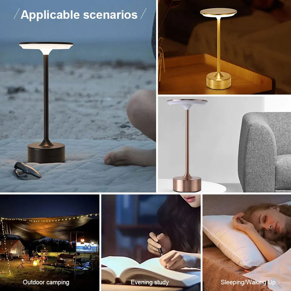 AuraTouch Wireless LED Table Light — Soft Night Glow for Hotels, Restaurants & Homes