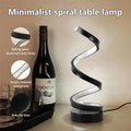 wistBeam LED Spiral Lamp — Sleek Dimmable Table Light for Modern Interiors