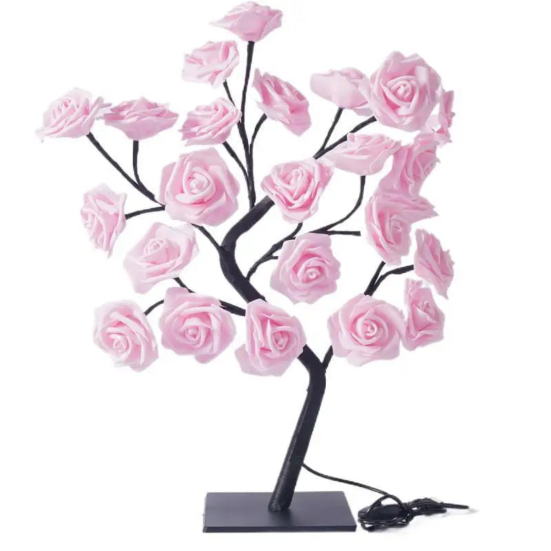 RoseAura LED Blossom Tree Light — Romantic Night Lamp for Home & Celebrations
