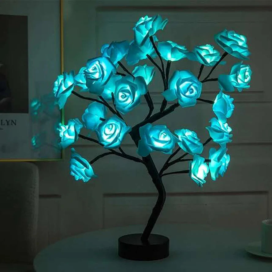 RoseAura LED Blossom Tree Light — Romantic Night Lamp for Home & Celebrations