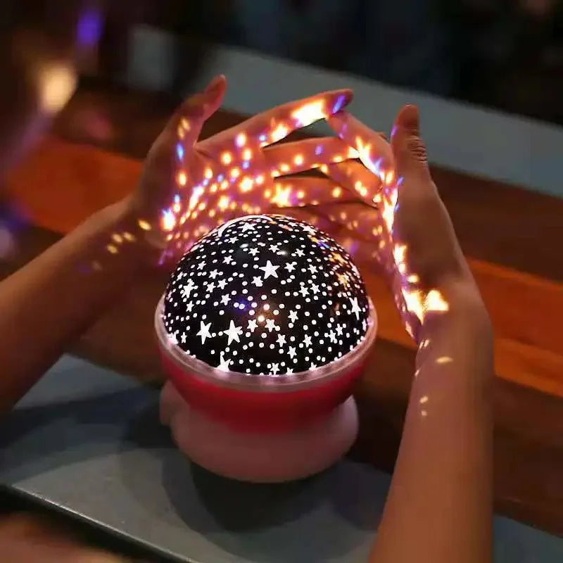 NOVA VIBE GALAXY NIGHT LAMP,ROTATING MOON $STARTS