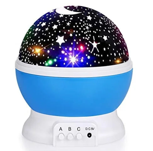 NOVA VIBE GALAXY NIGHT LAMP,ROTATING MOON $STARTS