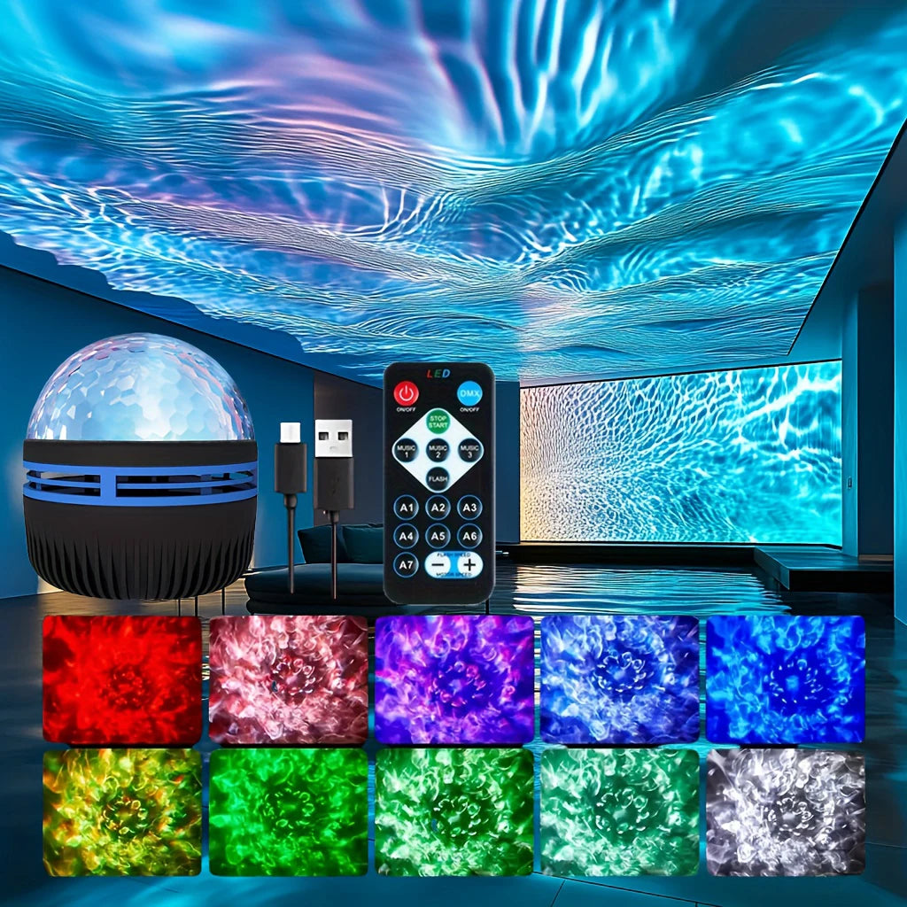 GALAXY PROJECTOR LIGHT  STAR NIGHT LED LAMP WHITH REMOTE RGB PREFECT FOR BEDROOM AND GIFTS