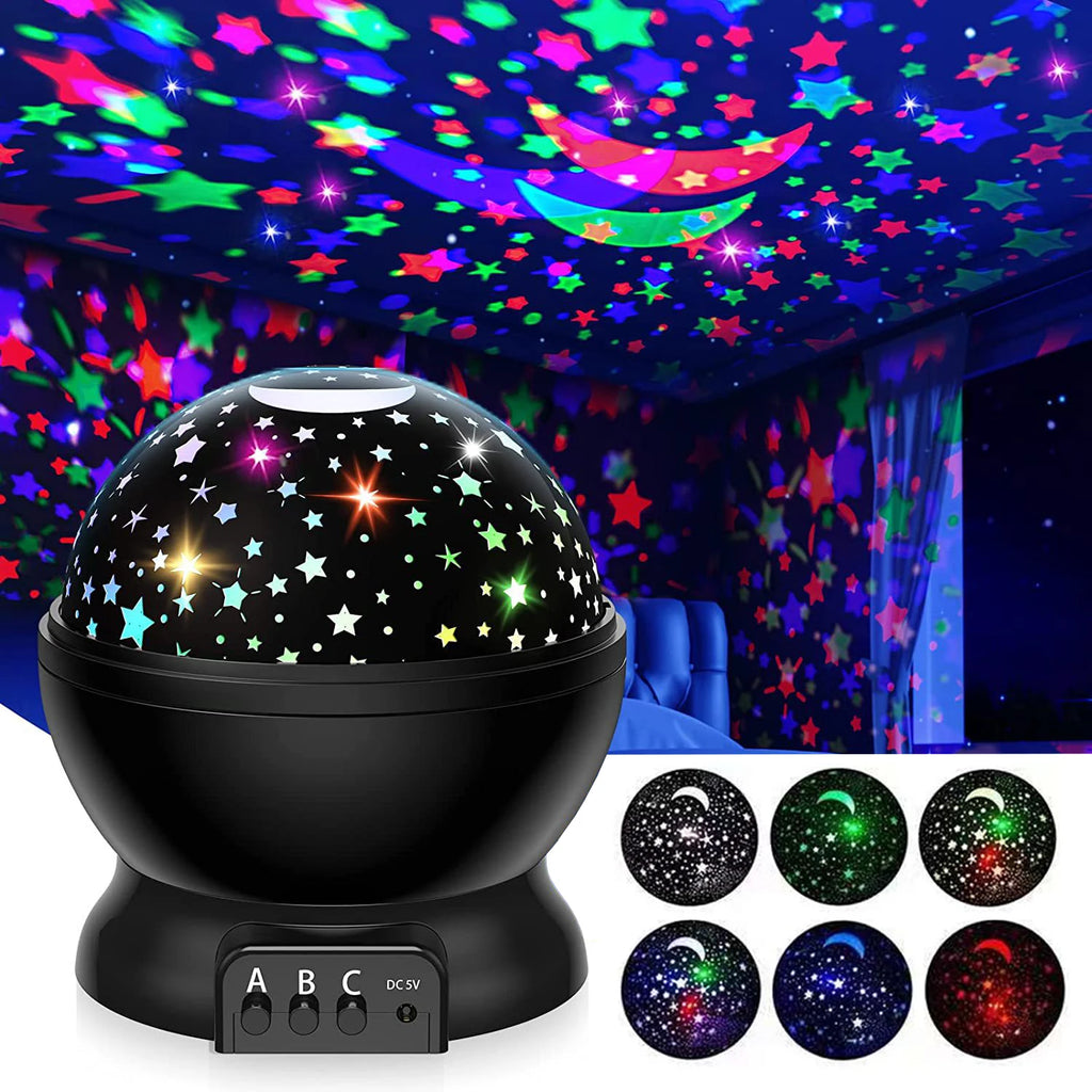 NOVA VIBE GALAXY NIGHT LAMP,ROTATING MOON $STARTS