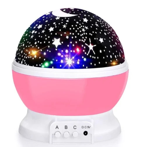 NOVA VIBE GALAXY NIGHT LAMP,ROTATING MOON $STARTS