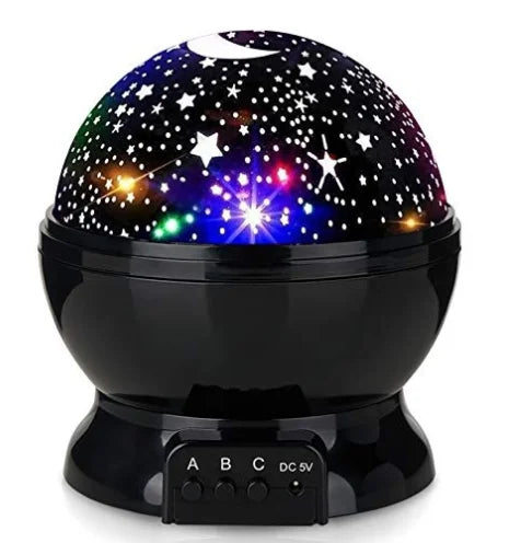 NOVA VIBE GALAXY NIGHT LAMP,ROTATING MOON $STARTS