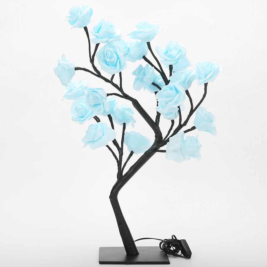 RoseAura LED Blossom Tree Light — Romantic Night Lamp for Home & Celebrations